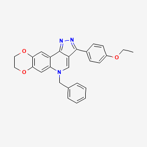 5-benzyl-3-(4-ethoxyphenyl)-8,9-dihydro-5H-[1,4]dioxino[2,3-g]pyrazolo[4,3-c]quinoline