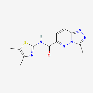 molecular formula C12H12N6OS B2377750 N-(4,5-Dimethyl-1,3-thiazol-2-yl)-3-methyl-[1,2,4]triazolo[4,3-b]pyridazine-6-carboxamide CAS No. 2415629-83-1