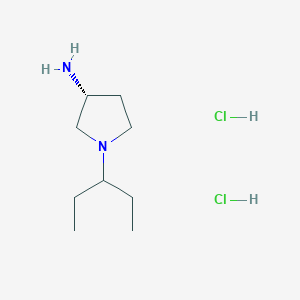 molecular formula C9H22Cl2N2 B2377758 (R)-1-(Pentan-3-yl)pyrrolidin-3-amine dihydrochloride CAS No. 1349702-28-8