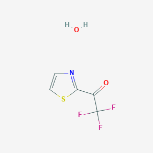 molecular formula C5H4F3NO2S B2377759 2-(Trifluoroacetyl)thiazole Monohydrate CAS No. 2097800-30-9