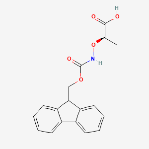 molecular formula C18H17NO5 B2377760 (2R)-2-(9H-芴-9-基甲氧羰基氨基)氧丙酸 CAS No. 2248197-89-7