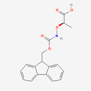 molecular formula C18H17NO5 B2377760 Acide (2R)-2-(9H-fluorèn-9-ylméthoxycarbonylamino)oxypropanoïque CAS No. 2248197-89-7