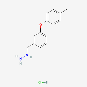 molecular formula C14H17ClN2O B2377768 [3-(4-Methylphenoxy)phenyl]methylhydrazine;hydrochloride CAS No. 1260740-69-9