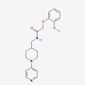 molecular formula C20H25N3O3 B2377771 2-(2-methoxyphenoxy)-N-((1-(pyridin-4-yl)piperidin-4-yl)methyl)acetamide CAS No. 2034237-38-0