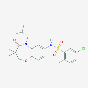 5-chloro-N-(5-isobutyl-3,3-dimethyl-4-oxo-2,3,4,5-tetrahydrobenzo[b][1,4]oxazepin-7-yl)-2-methylbenzenesulfonamide