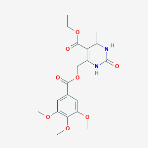 ethyl 4-methyl-2-oxo-6-[(3,4,5-trimethoxybenzoyl)oxymethyl]-3,4-dihydro-1H-pyrimidine-5-carboxylate