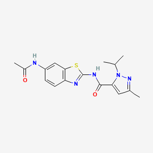 molecular formula C17H19N5O2S B2377783 N-(6-乙酰氨基苯并[d]噻唑-2-基)-1-异丙基-3-甲基-1H-吡唑-5-甲酰胺 CAS No. 1208739-18-7