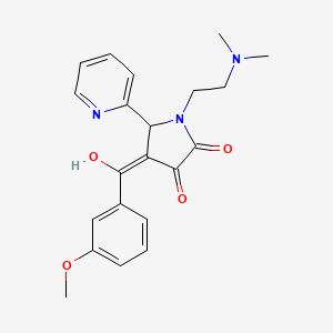 molecular formula C21H23N3O4 B2377785 1-(2-(dimethylamino)ethyl)-3-hydroxy-4-(3-methoxybenzoyl)-5-(pyridin-2-yl)-1H-pyrrol-2(5H)-one CAS No. 618422-98-3