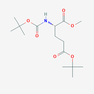 molecular formula C15H27NO6 B2377786 (S)-5-tert-Butyl 1-methyl 2-((tert-butoxycarbonyl)amino)pentanedioate CAS No. 18635-51-3
