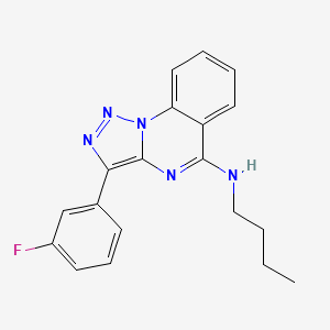 molecular formula C19H18FN5 B2377787 N-butyl-3-(3-fluorophenyl)triazolo[1,5-a]quinazolin-5-amine CAS No. 866847-08-7