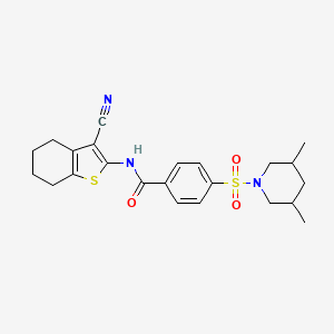 N-(3-cyano-4,5,6,7-tetrahydrobenzo[b]thiophen-2-yl)-4-((3,5-dimethylpiperidin-1-yl)sulfonyl)benzamide