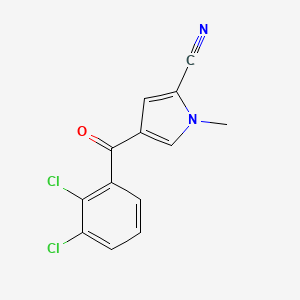 molecular formula C13H8Cl2N2O B2377798 4-(2,3-二氯苯甲酰基)-1-甲基-1H-吡咯-2-甲腈 CAS No. 338753-51-8