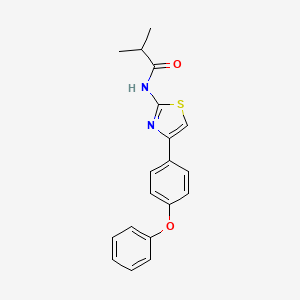 molecular formula C19H18N2O2S B2377799 2-甲基-N-[4-(4-苯氧基苯基)-1,3-噻唑-2-基]丙酰胺 CAS No. 325987-96-0