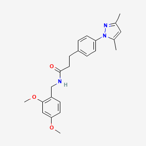 N-(2,4-dimethoxybenzyl)-3-(4-(3,5-dimethyl-1H-pyrazol-1-yl)phenyl)propanamide