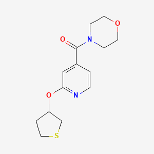 molecular formula C14H18N2O3S B2377803 Morpholino(2-((tetrahydrothiophen-3-yl)oxy)pyridin-4-yl)methanone CAS No. 2034238-85-0