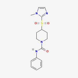4-((1-methyl-1H-imidazol-2-yl)sulfonyl)-N-phenylpiperidine-1-carboxamide