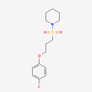 molecular formula C14H20FNO3S B2377817 1-((3-(4-Fluorophenoxy)propyl)sulfonyl)piperidine CAS No. 946214-27-3