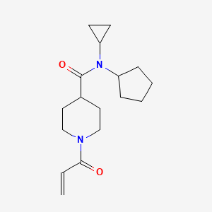 N-Cyclopentyl-N-cyclopropyl-1-prop-2-enoylpiperidine-4-carboxamide