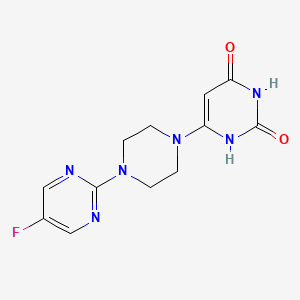 molecular formula C12H13FN6O2 B2377830 6-(4-(5-fluoropyrimidin-2-yl)piperazin-1-yl)pyrimidine-2,4(1H,3H)-dione CAS No. 2320662-87-9