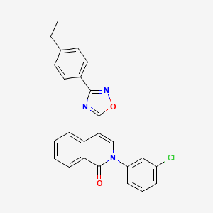 molecular formula C25H18ClN3O2 B2377854 2-(3-氯苯基)-4-[3-(4-乙基苯基)-1,2,4-恶二唑-5-基]异喹啉-1(2H)-酮 CAS No. 1326832-78-3