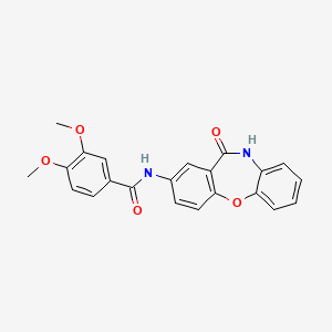 3,4-dimethoxy-N-(11-oxo-10,11-dihydrodibenzo[b,f][1,4]oxazepin-2-yl)benzamide