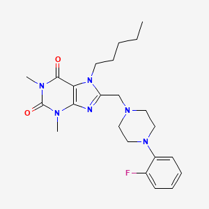 8-{[4-(2-fluorophenyl)piperazin-1-yl]methyl}-1,3-dimethyl-7-pentyl-3,7-dihydro-1H-purine-2,6-dione