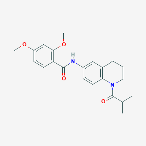 molecular formula C22H26N2O4 B2377865 N-(1-(2-méthylpropanoyl)-3,4-dihydro-2H-quinolin-6-yl)-2,4-diméthoxybenzamide CAS No. 1005292-84-1