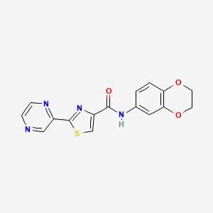 N-(2,3-dihydrobenzo[b][1,4]dioxin-6-yl)-2-(pyrazin-2-yl)thiazole-4-carboxamide