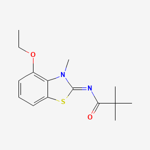 molecular formula C15H20N2O2S B2377871 (E)-N-(4-ethoxy-3-methylbenzo[d]thiazol-2(3H)-ylidene)pivalamide CAS No. 865545-65-9