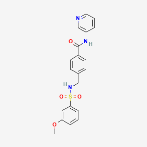 4-[[(3-methoxyphenyl)sulfonylamino]methyl]-N-pyridin-3-ylbenzamide
