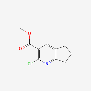 molecular formula C10H10ClNO2 B2377873 2-Chloro-6,7-dihydro-5H-cyclopenta[b]pyridine-3-carboxylate de méthyle CAS No. 1823058-15-6