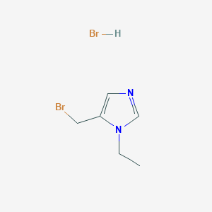 molecular formula C6H10Br2N2 B2377881 5-(溴甲基)-1-乙基-1H-咪唑氢溴酸盐 CAS No. 2155852-16-5