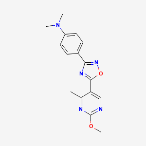 4-(5-(2-methoxy-4-methylpyrimidin-5-yl)-1,2,4-oxadiazol-3-yl)-N,N-dimethylaniline