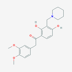 1-(2,4-Dihydroxy-3-(piperidin-1-ylmethyl)phenyl)-2-(3,4-dimethoxyphenyl)ethanone