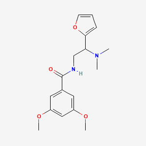 molecular formula C17H22N2O4 B2377889 N-(2-(二甲氨基)-2-(呋喃-2-基)乙基)-3,5-二甲氧基苯甲酰胺 CAS No. 941999-96-8