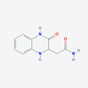 molecular formula C10H11N3O2 B2377894 2-(3-オキソ-1,2,3,4-テトラヒドロキノキサリン-2-イル)アセトアミド CAS No. 136584-15-1