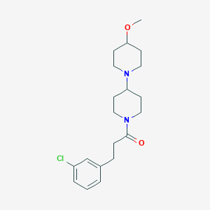 3-(3-Chlorophenyl)-1-{4-methoxy-[1,4'-bipiperidine]-1'-yl}propan-1-one