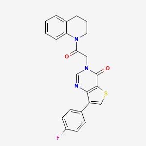 3-[2-(3,4-dihydroquinolin-1(2H)-yl)-2-oxoethyl]-7-(4-fluorophenyl)thieno[3,2-d]pyrimidin-4(3H)-one