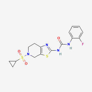 1-(5-(Cyclopropylsulfonyl)-4,5,6,7-tetrahydrothiazolo[5,4-c]pyridin-2-yl)-3-(2-fluorophenyl)urea