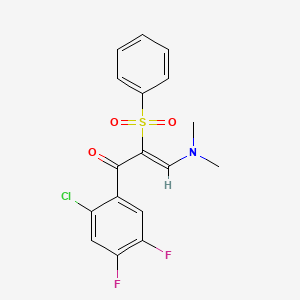 1-(2-Chloro-4,5-difluorophenyl)-3-(dimethylamino)-2-(phenylsulfonyl)-2-propen-1-one