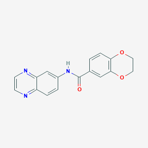 molecular formula C17H13N3O3 B2377923 N-quinoxalin-6-yl-2,3-dihydro-1,4-benzodioxine-6-carboxamide CAS No. 902309-65-3