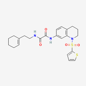 N1-(2-(cyclohex-1-en-1-yl)ethyl)-N2-(1-(thiophen-2-ylsulfonyl)-1,2,3,4-tetrahydroquinolin-7-yl)oxalamide