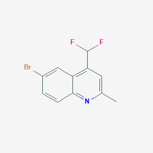 molecular formula C11H8BrF2N B2377928 6-Bromo-4-(difluoromethyl)-2-methylquinoline CAS No. 2248406-40-6