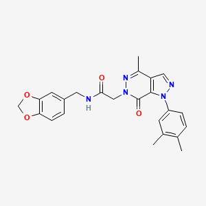 N-(benzo[d][1,3]dioxol-5-ylmethyl)-2-(1-(3,4-dimethylphenyl)-4-methyl-7-oxo-1H-pyrazolo[3,4-d]pyridazin-6(7H)-yl)acetamide