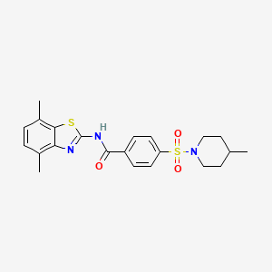 N-(4,7-dimethylbenzo[d]thiazol-2-yl)-4-((4-methylpiperidin-1-yl)sulfonyl)benzamide