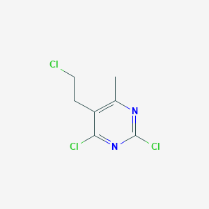 molecular formula C7H7Cl3N2 B2377934 2,4-二氯-5-(2-氯乙基)-6-甲基嘧啶 CAS No. 89793-69-1