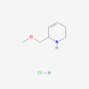 molecular formula C7H14ClNO B2377937 6-(Methoxymethyl)-1,2,3,6-tetrahydropyridine;hydrochloride CAS No. 2402838-86-0