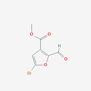 molecular formula C7H5BrO4 B2377940 Methyl 5-bromo-2-formylfuran-3-carboxylate CAS No. 1006598-64-6