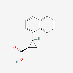 molecular formula C14H12O2 B2377948 (1R,2R)-2-Naphthalen-1-ylcyclopropane-1-carboxylic acid CAS No. 1418228-06-4