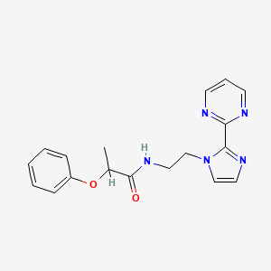2-phenoxy-N-(2-(2-(pyrimidin-2-yl)-1H-imidazol-1-yl)ethyl)propanamide